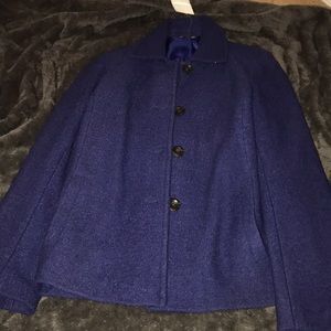 Blue wool pea coat